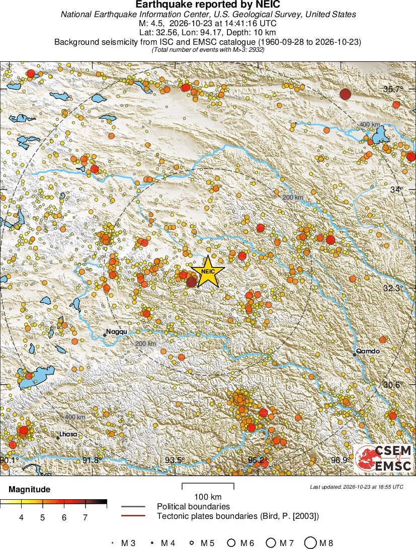 regional magnitude historical seismicity