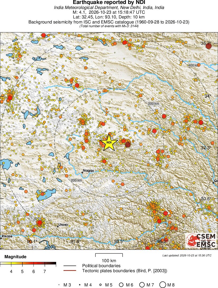 regional magnitude historical seismicity