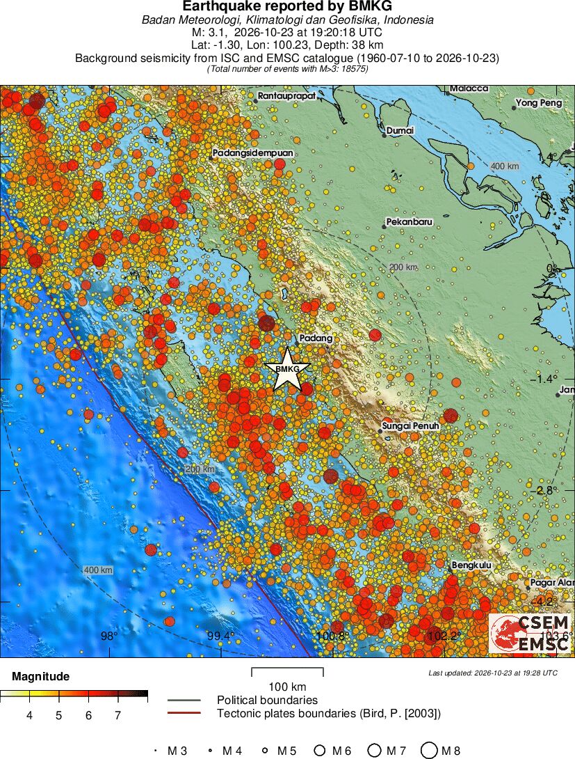 regional magnitude historical seismicity