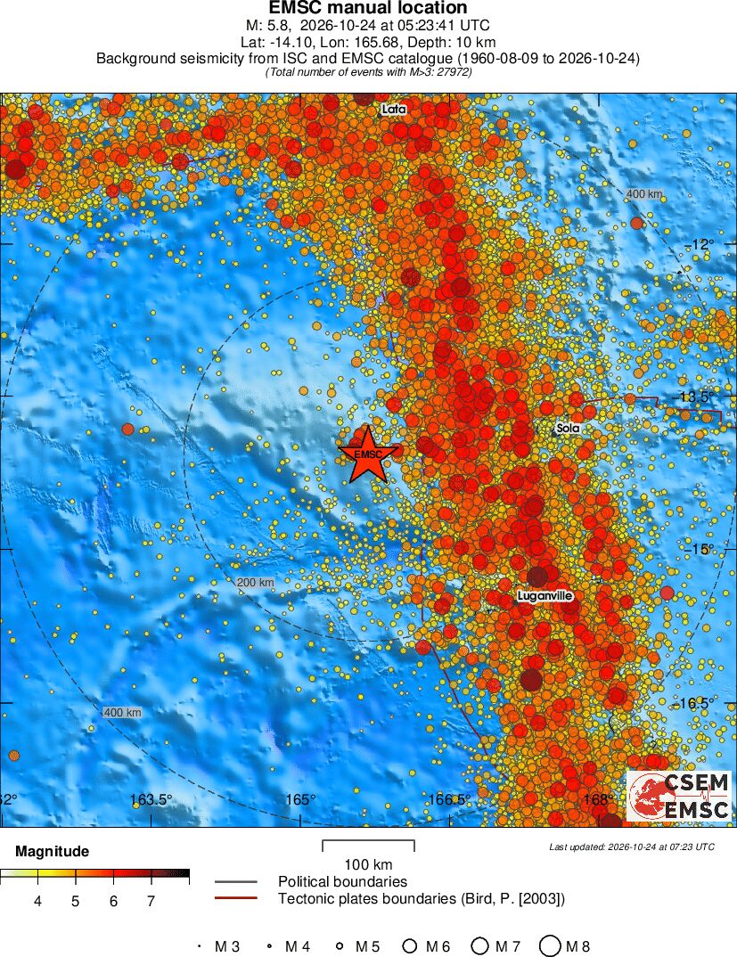regional magnitude historical seismicity