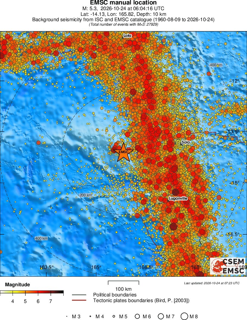 regional magnitude historical seismicity
