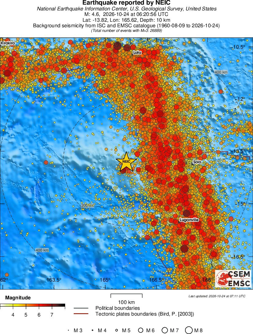 regional magnitude historical seismicity