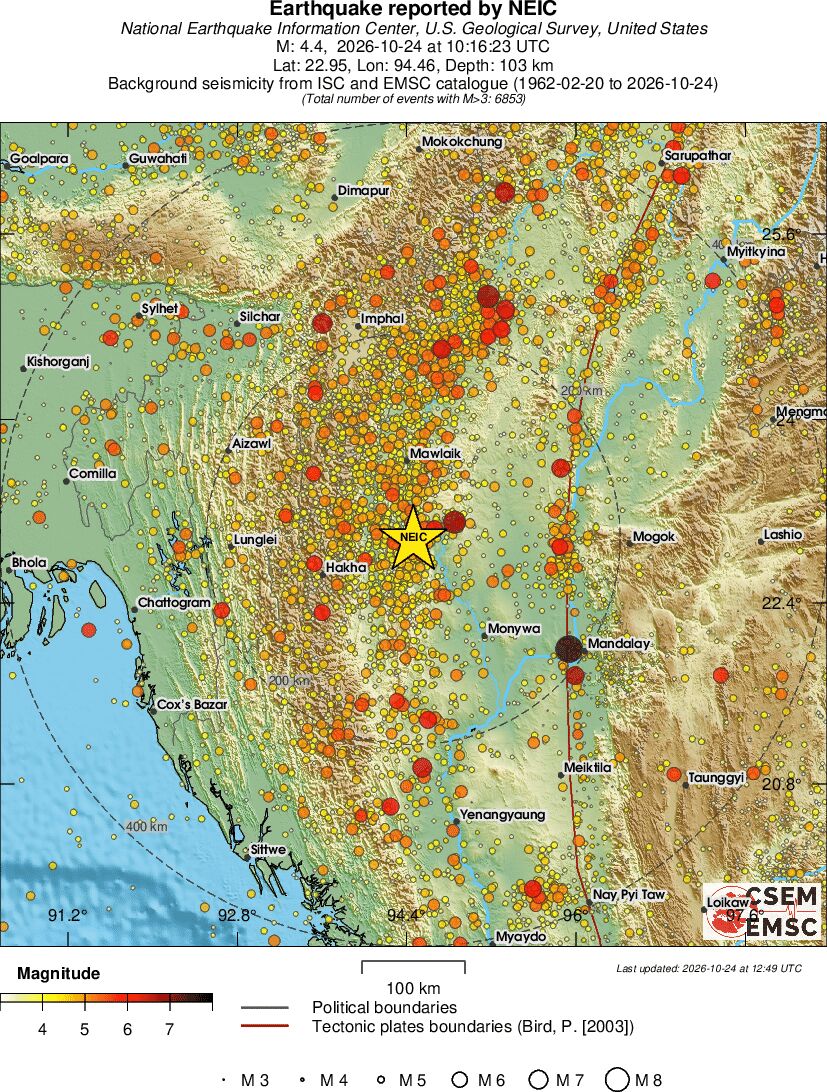 regional magnitude historical seismicity