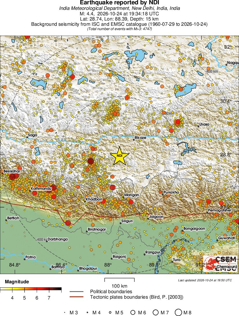 regional magnitude historical seismicity