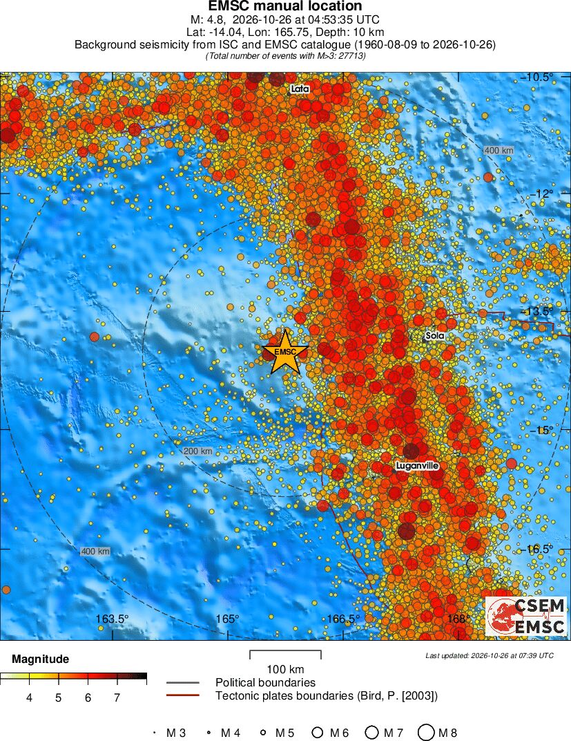 regional magnitude historical seismicity