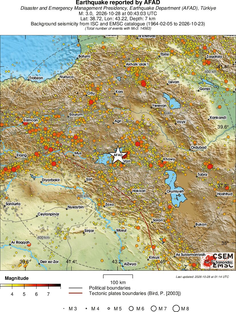regional magnitude historical seismicity