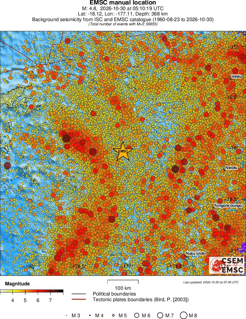 regional magnitude historical seismicity