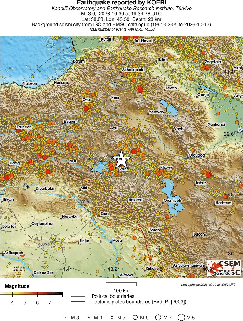regional magnitude historical seismicity