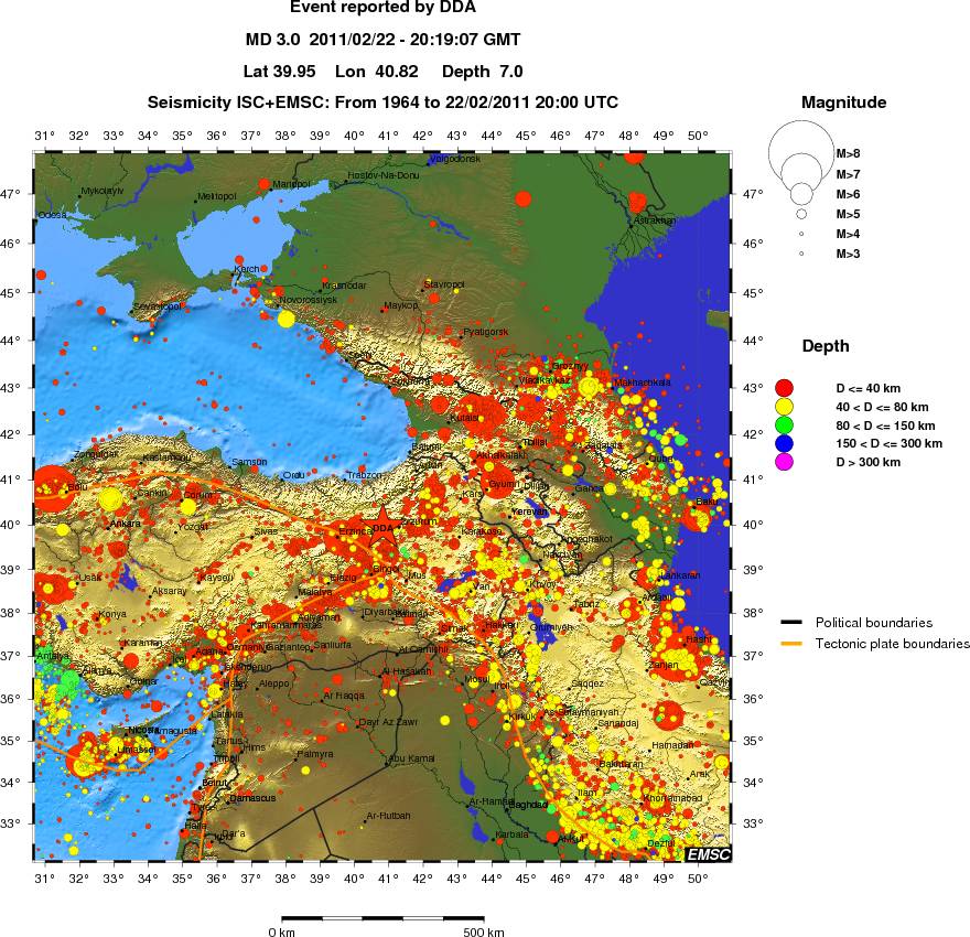 wide historical seismicity