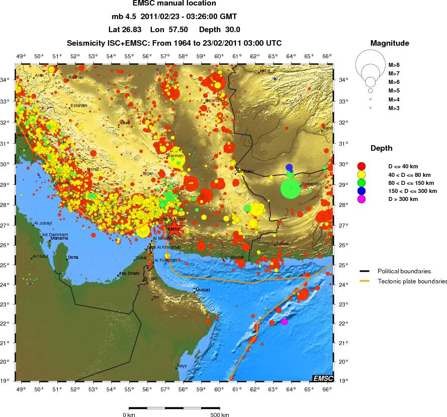 wide historical seismicity