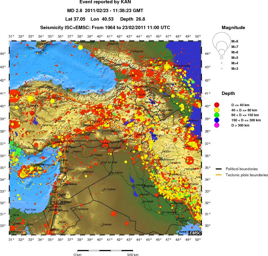 wide historical seismicity