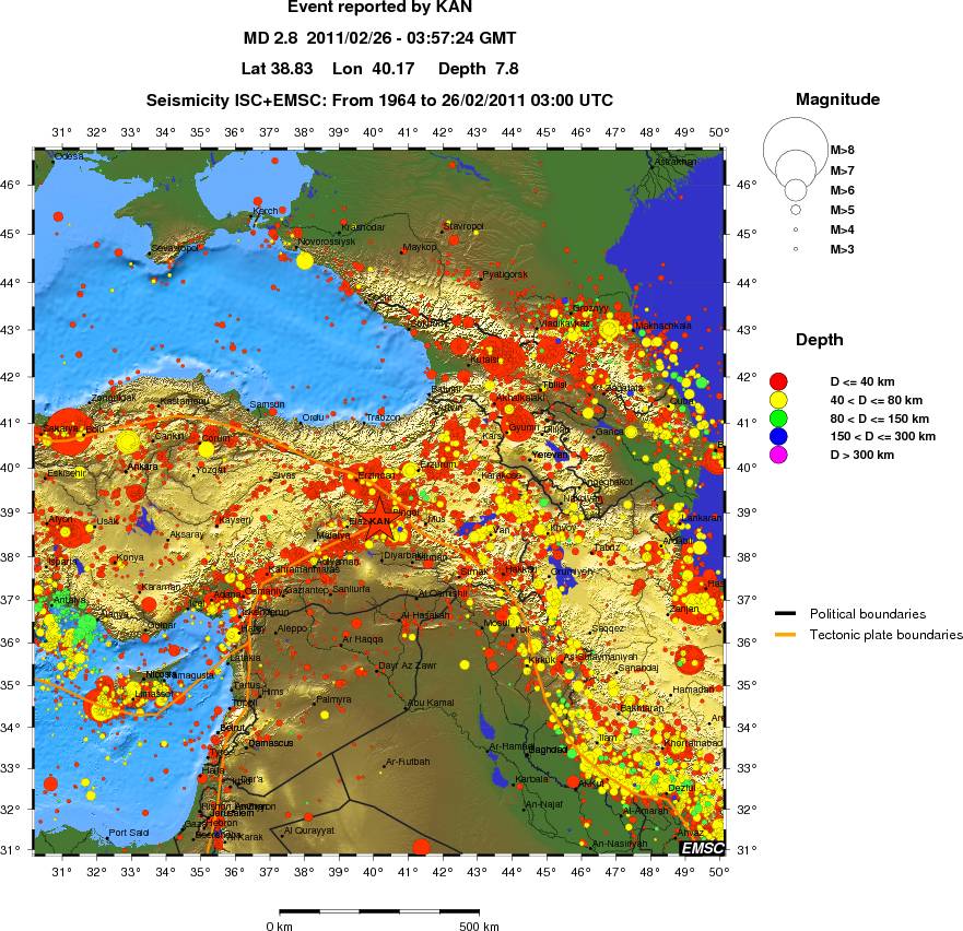 wide historical seismicity