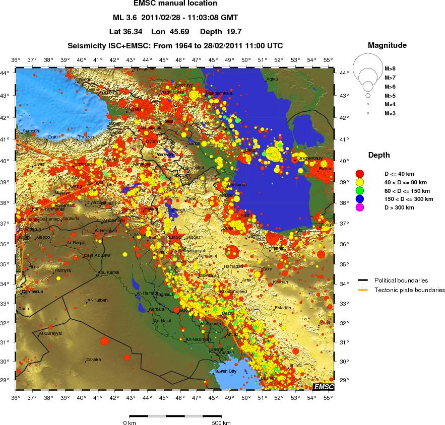 wide historical seismicity
