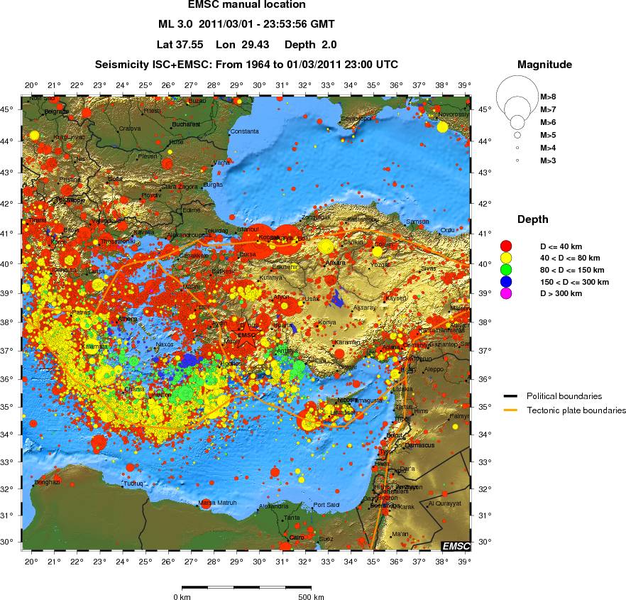 wide historical seismicity