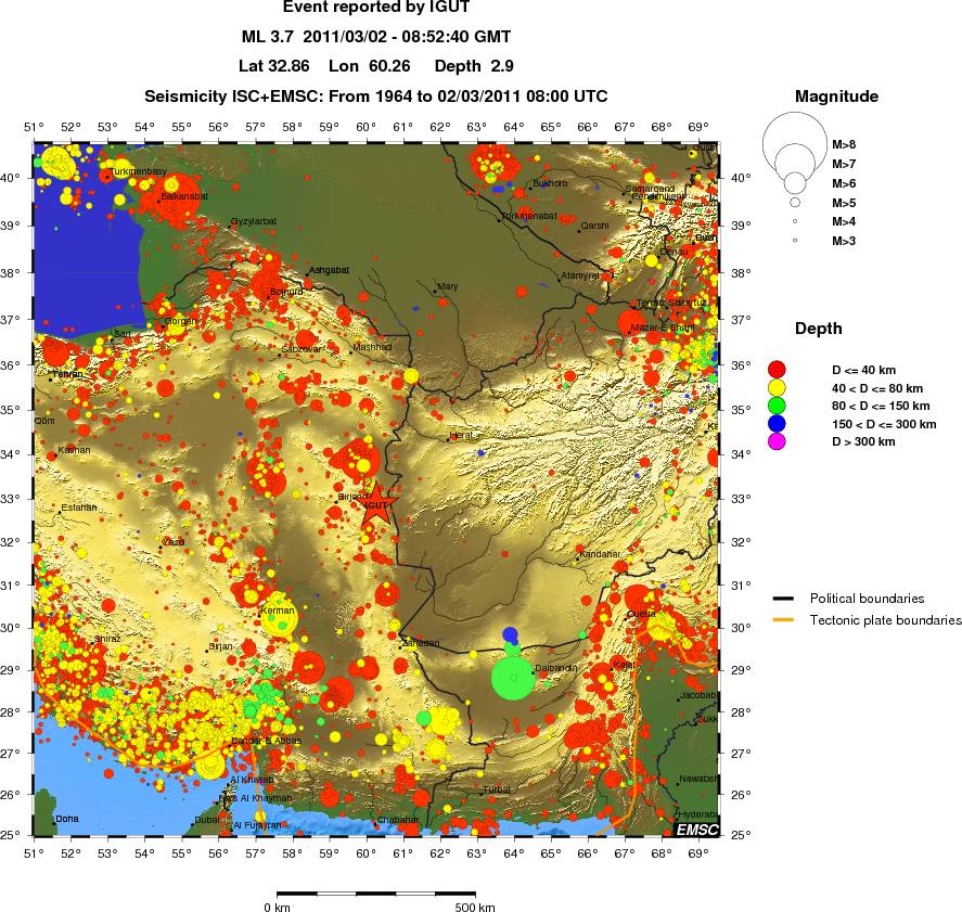 wide historical seismicity
