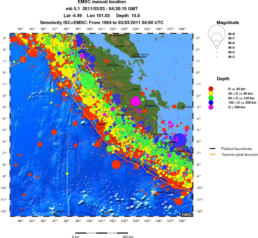 wide historical seismicity