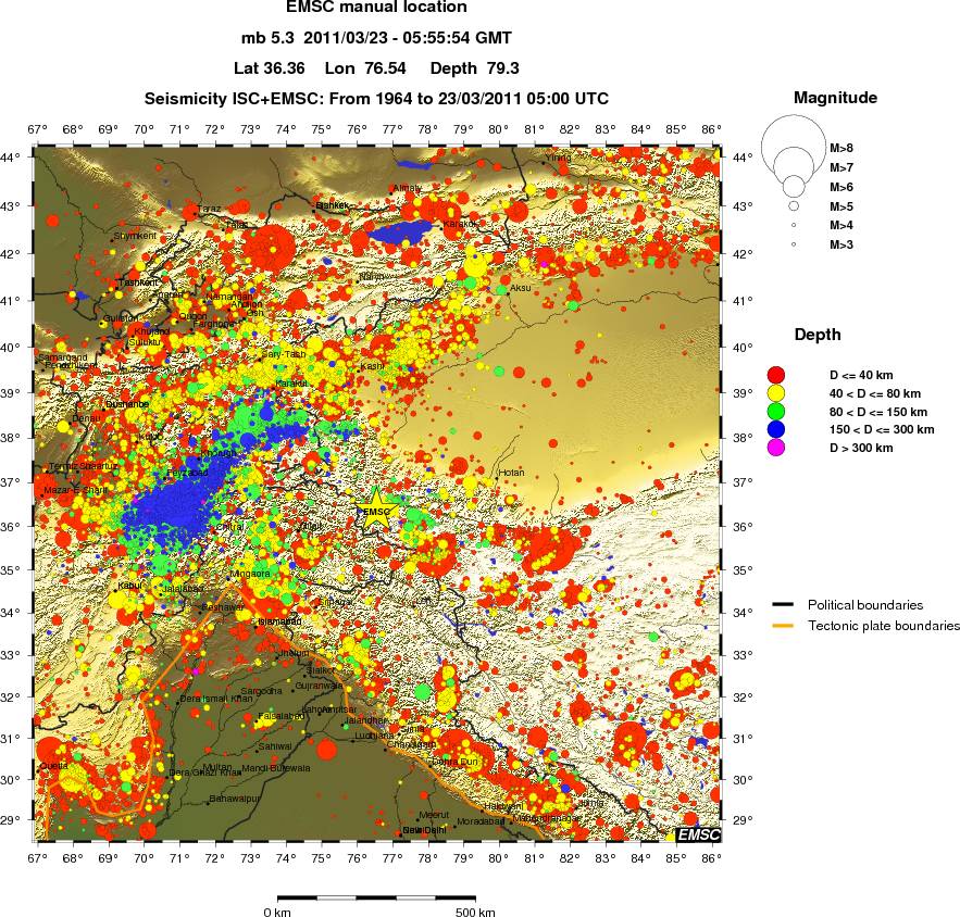 wide historical seismicity