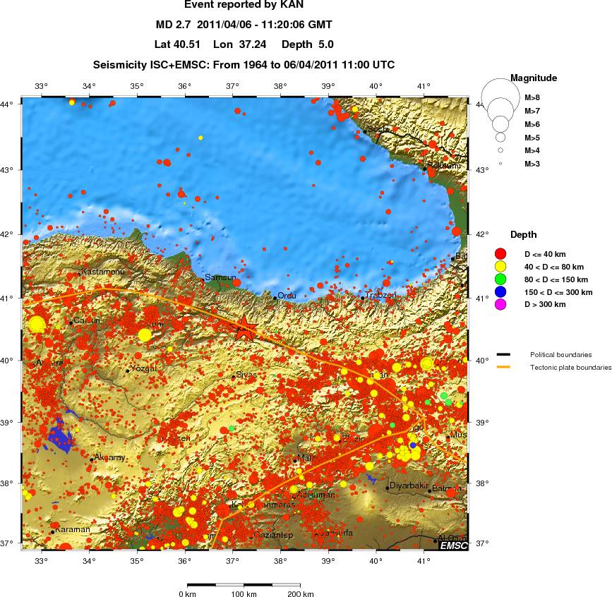 regional historical seismicity