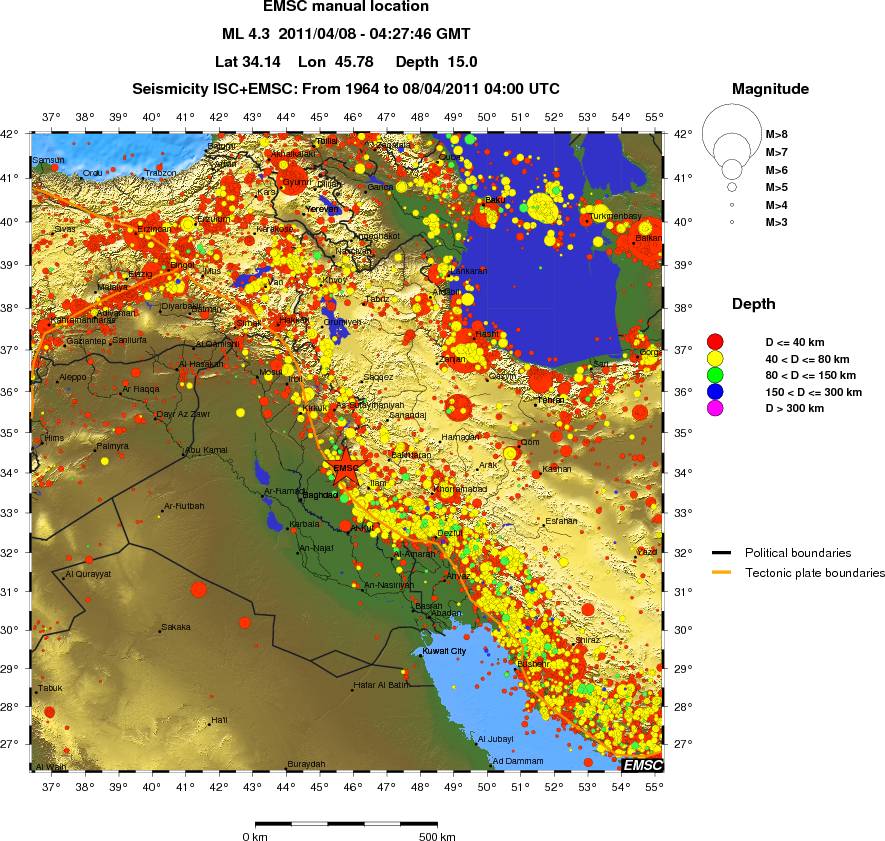wide historical seismicity