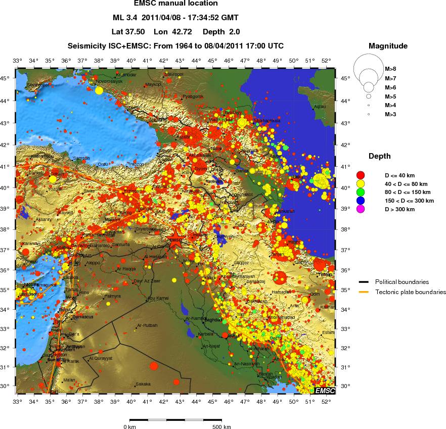 wide historical seismicity