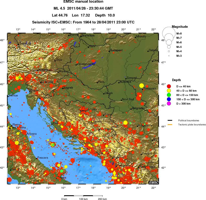 regional historical seismicity