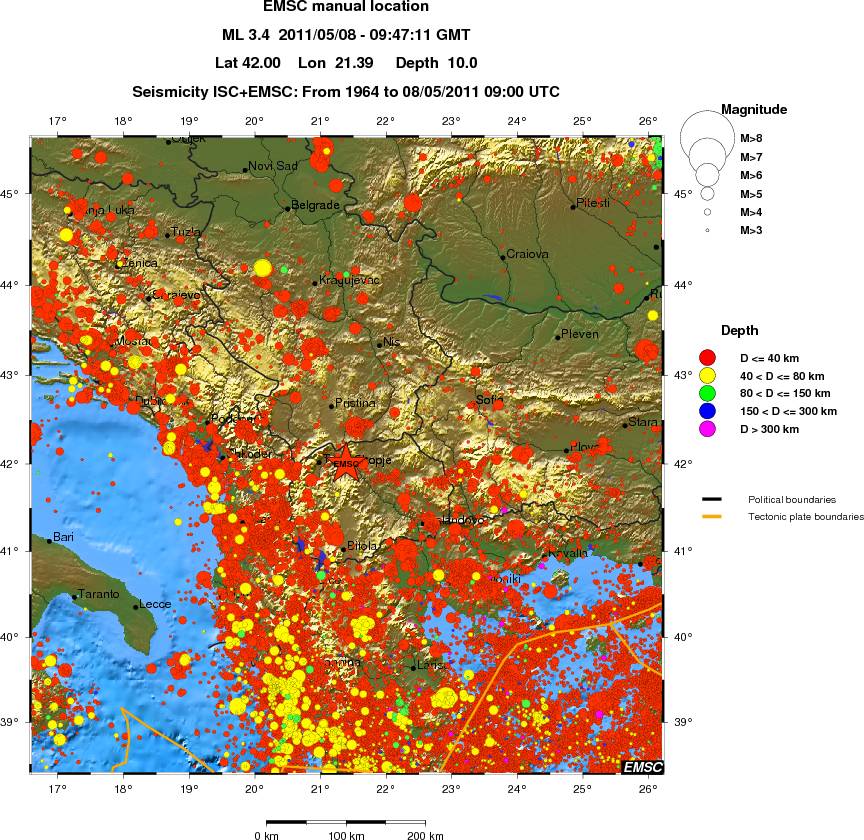 regional historical seismicity