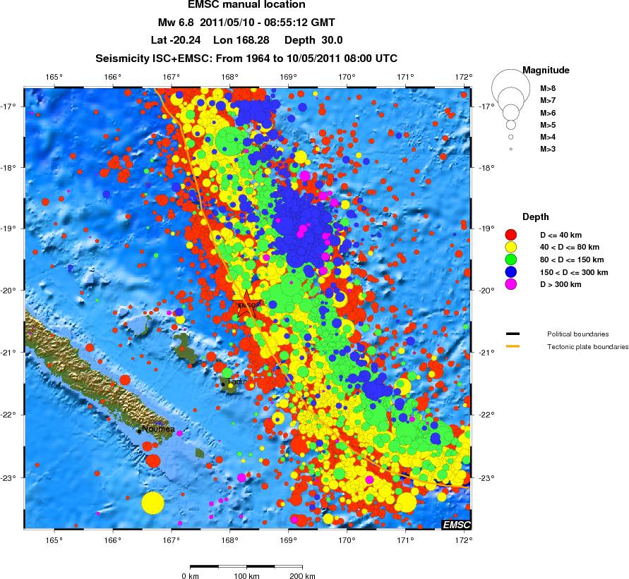 regional historical seismicity