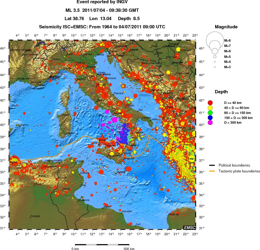wide historical seismicity