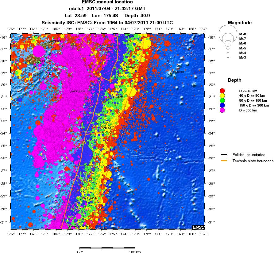 wide historical seismicity
