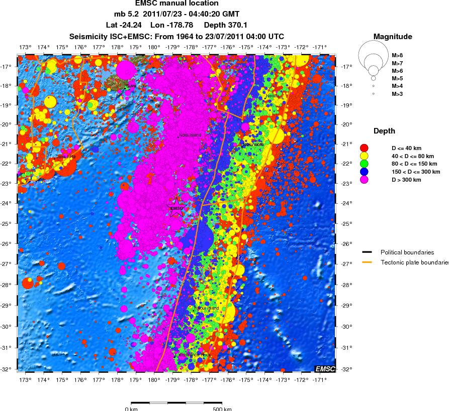 wide historical seismicity
