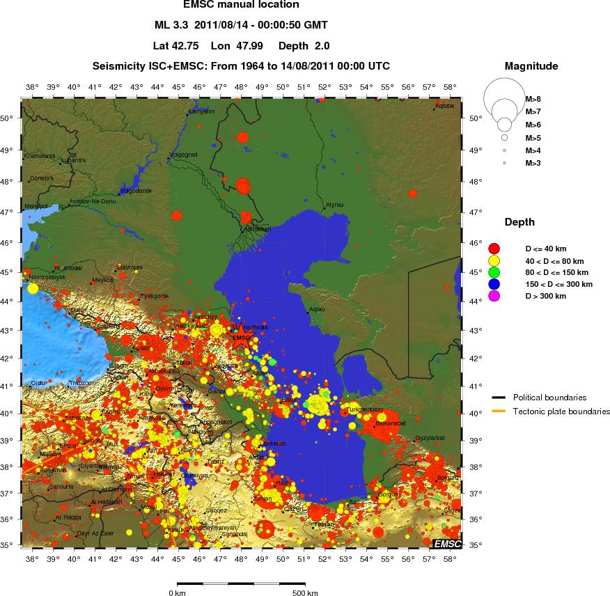 wide historical seismicity