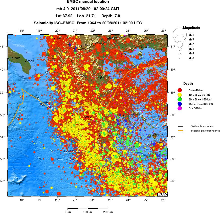 regional historical seismicity