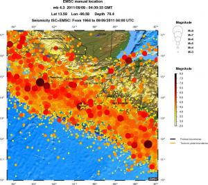 regional magnitude historical seismicity