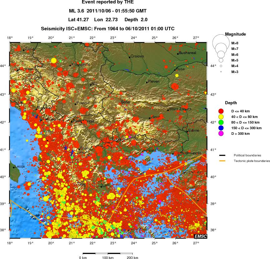 regional historical seismicity