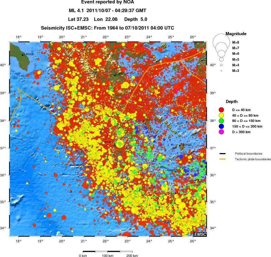 regional historical seismicity