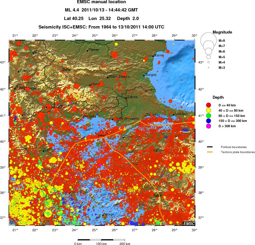 regional historical seismicity