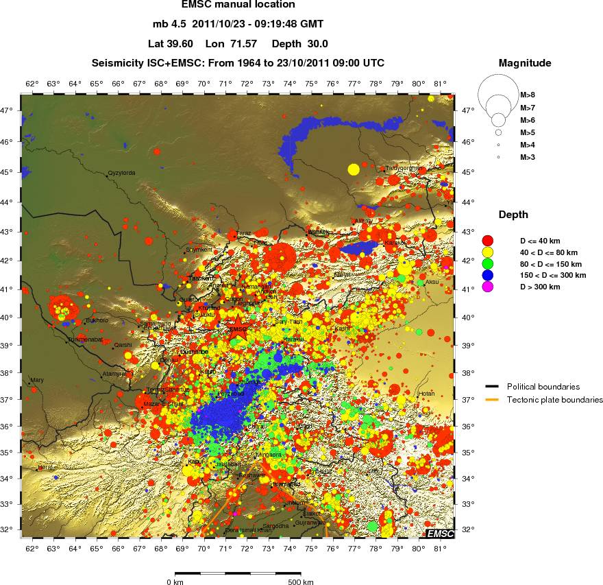 wide historical seismicity