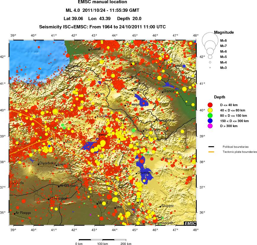 regional historical seismicity