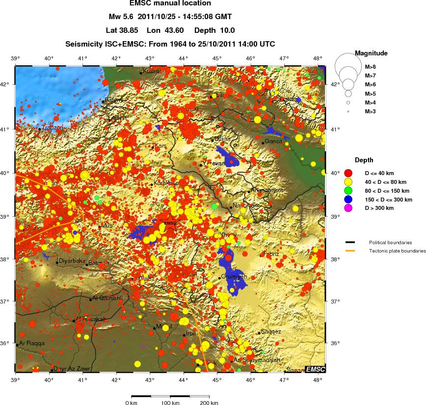 regional historical seismicity