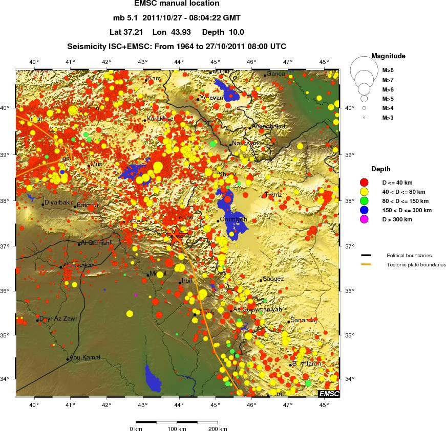 regional historical seismicity