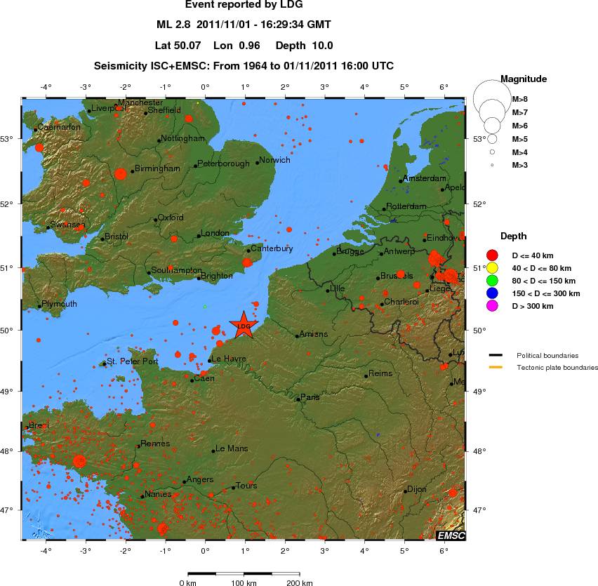 regional historical seismicity