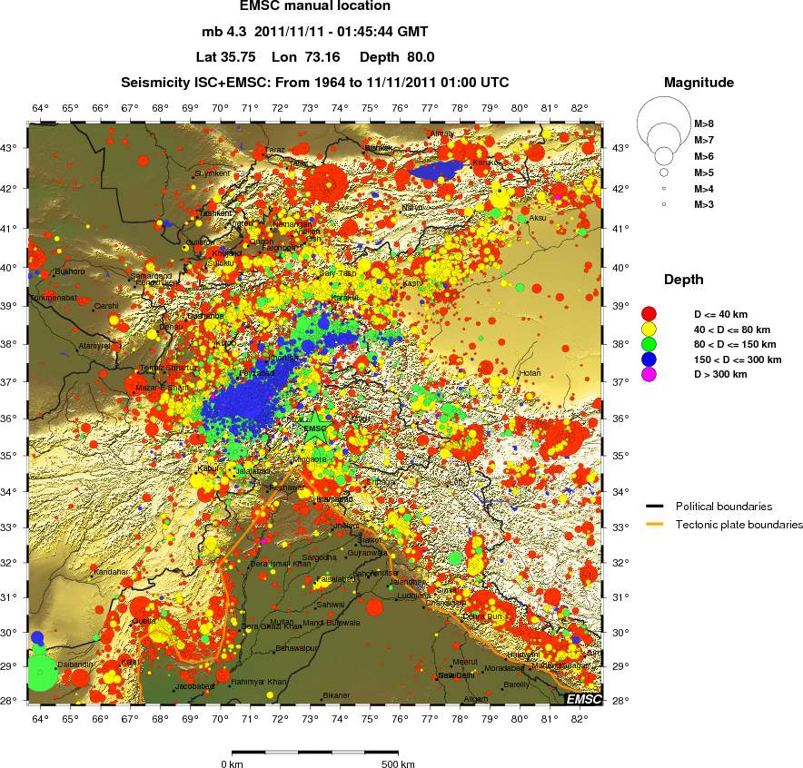 wide historical seismicity