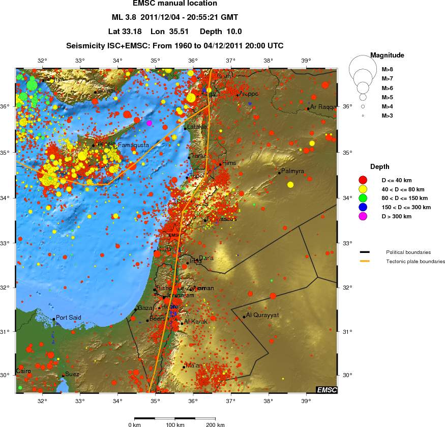 regional historical seismicity