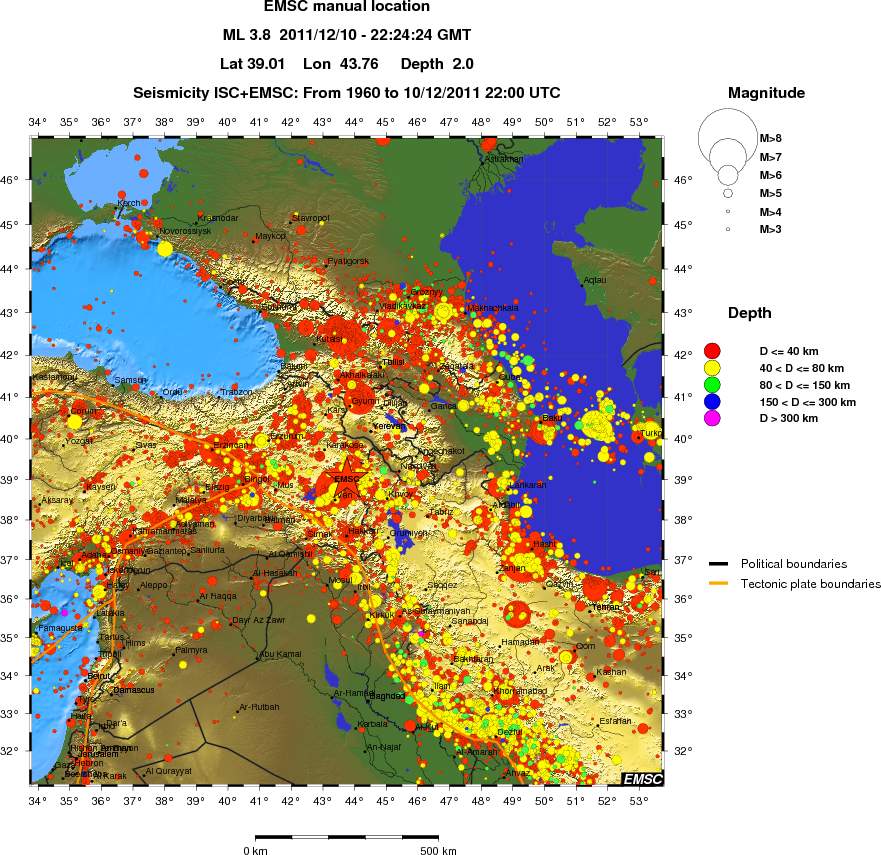 wide historical seismicity