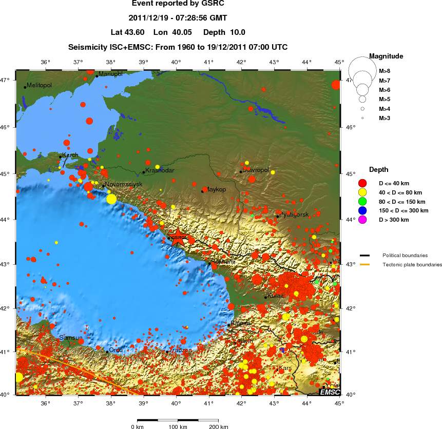 regional historical seismicity