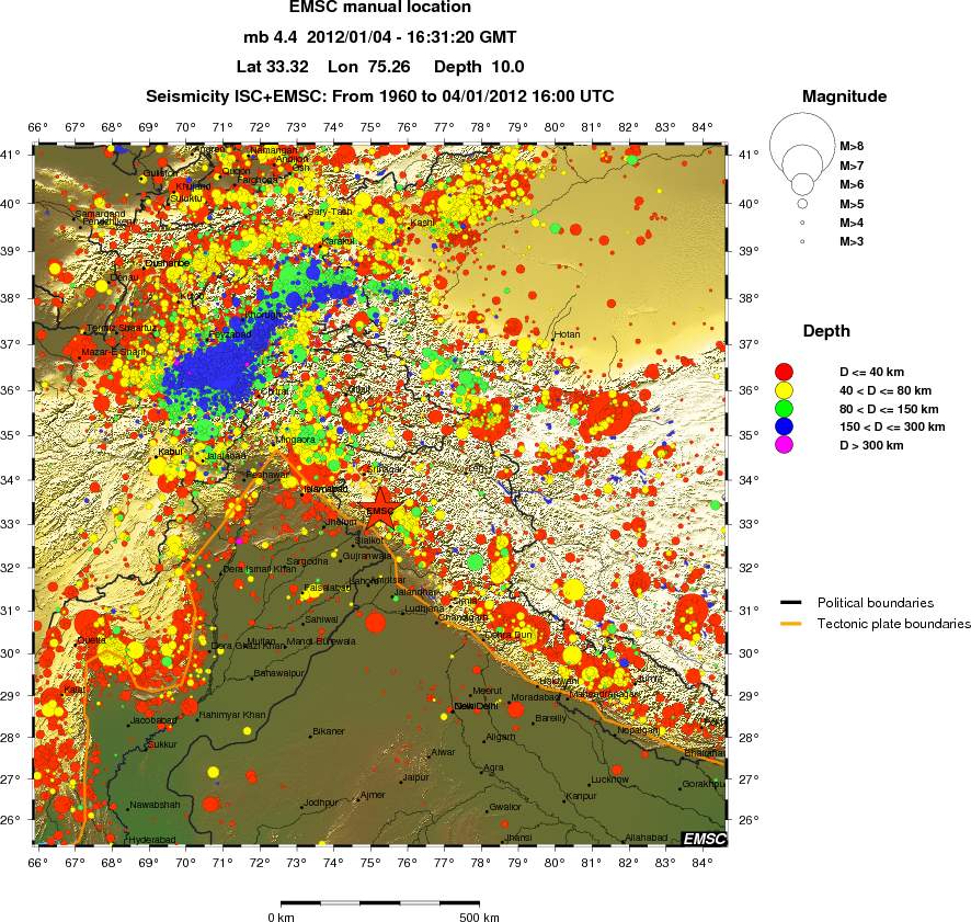 wide historical seismicity
