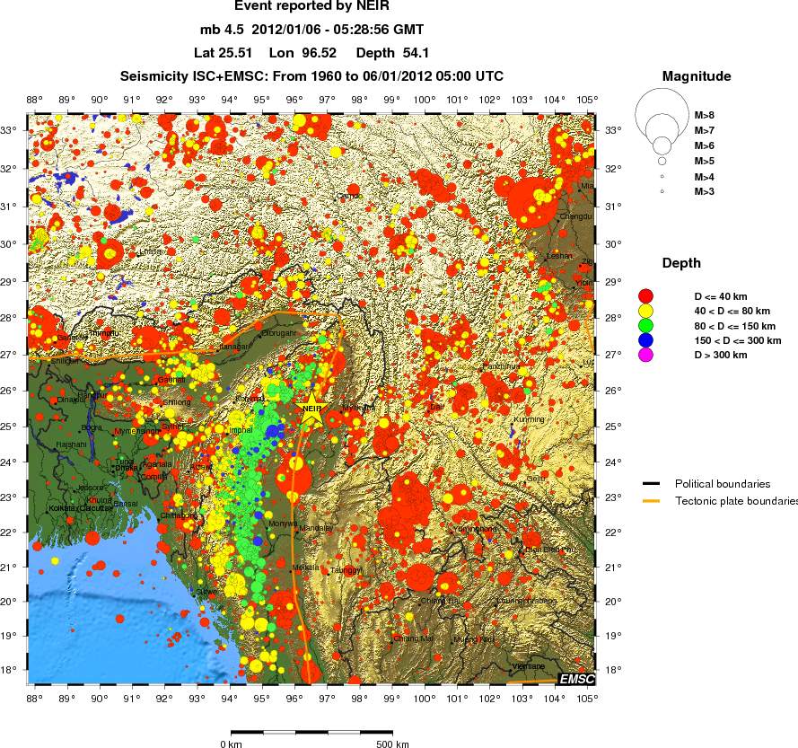 wide historical seismicity