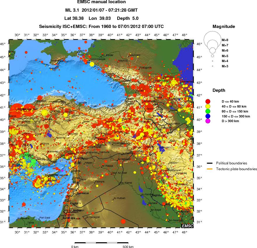 wide historical seismicity