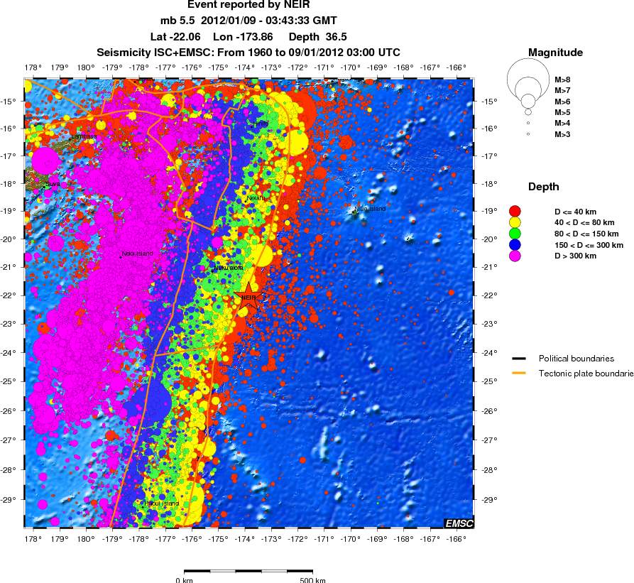 wide historical seismicity