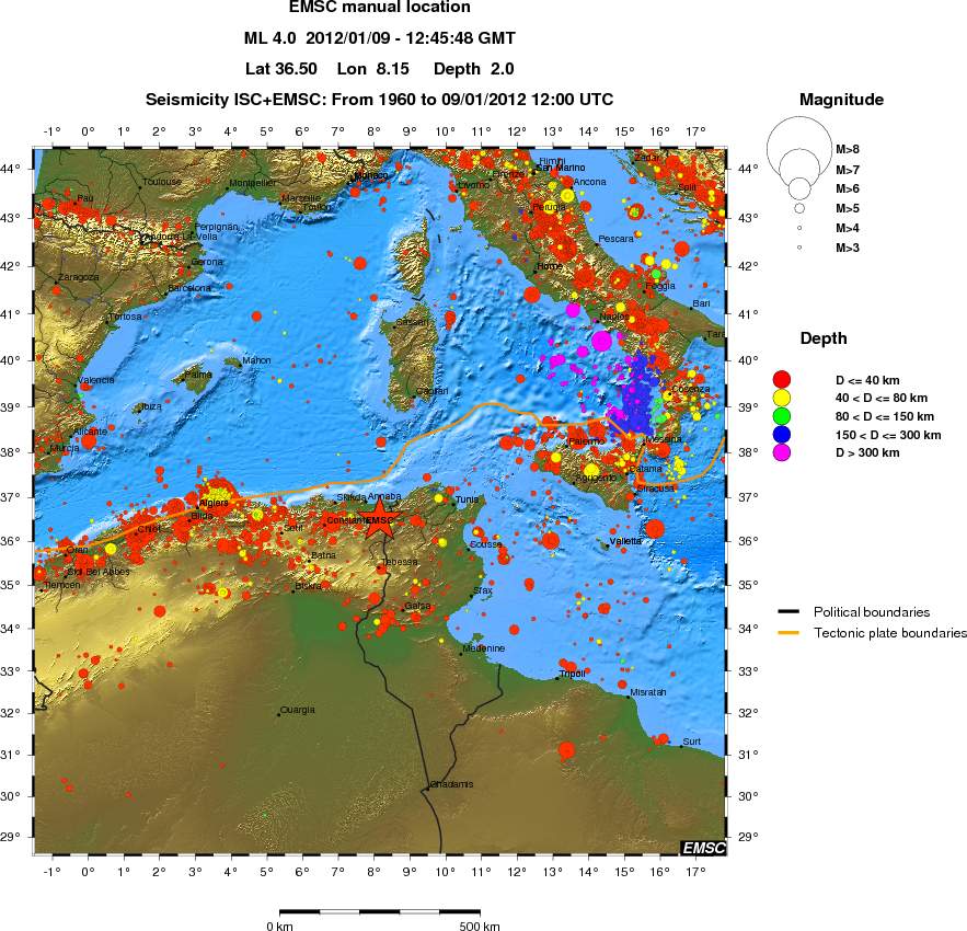 wide historical seismicity